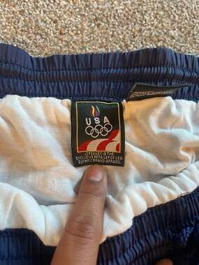 Vintage 90s USA Olympics JCPenney Nylon Windbreaker Pants Blue Size L